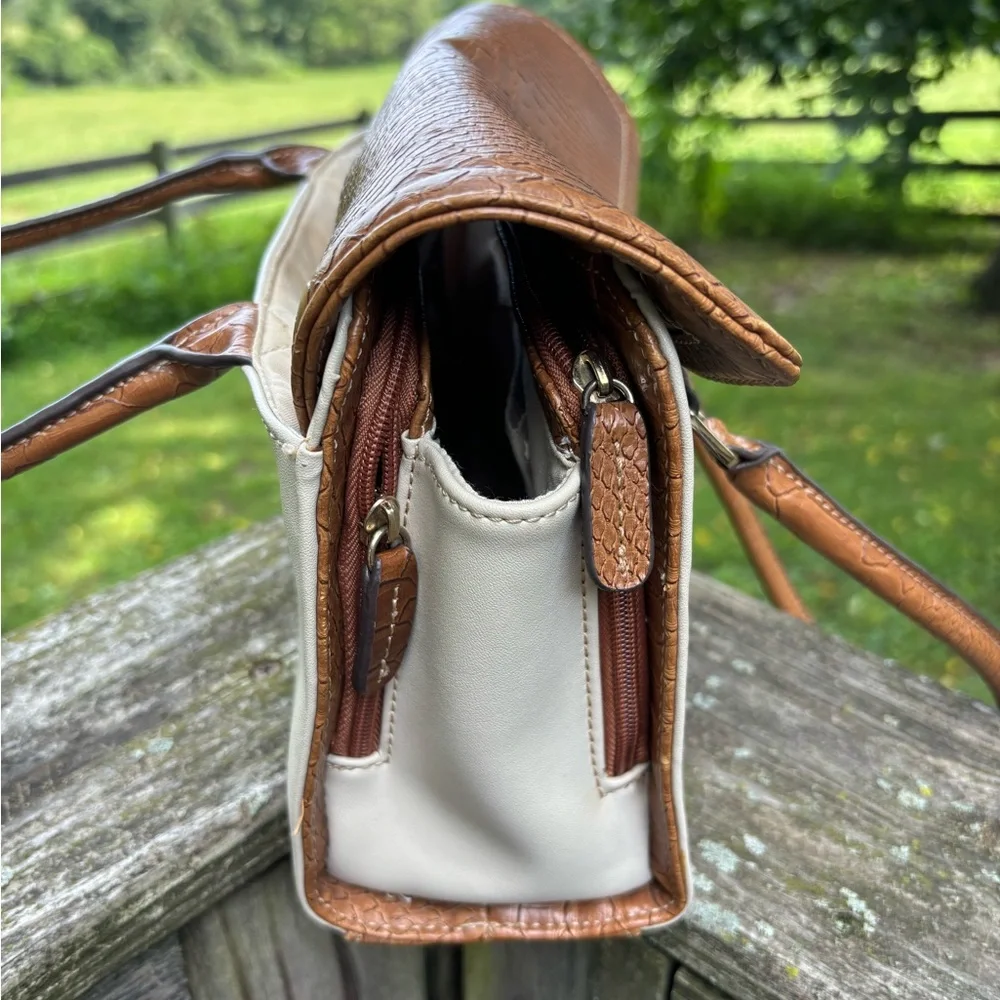Liz Claiborne Elegant Brown and Cream Handbag with Wallet